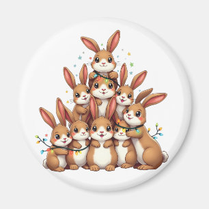 Rabbits Weihnachtsbaum frohe WeihnachtsWeihnachtsW Magnet