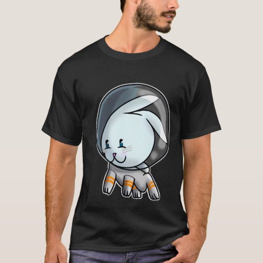 Rabbitstronaut - Rabbit Astronaut Pink T-Shirt (Vorderseite)