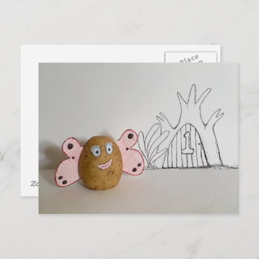 Rabbitswood Potato Fairy Number 1 Funny Postcard Postkarte (Vorne/Hinten)