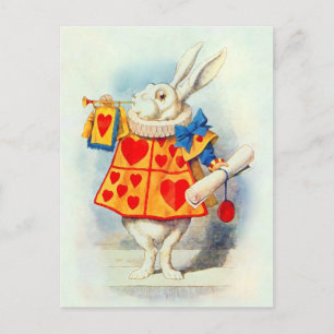 Rabbitt Alice Wonderland ~ Postkarte / Einladung