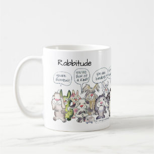 Rabbitude 19 Cartoon-Kaninchen Kaffeetasse