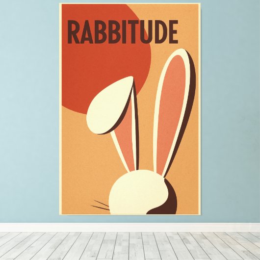 Rabbitude Poster Leinwanddruck (Insitu (Holzboden))