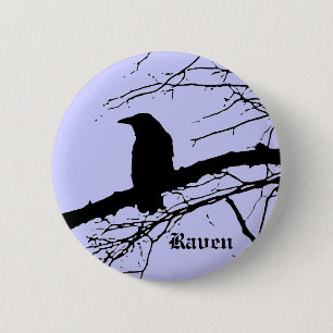 Rabe auf dem Baum Button