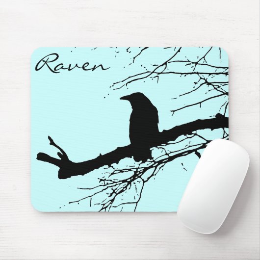 Rabe auf dem Baum Mousepad (Mit Mouse)