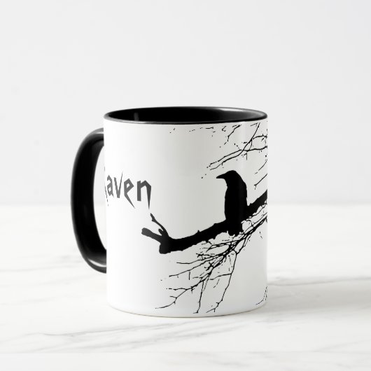 Rabe auf dem Baum Tasse (Vorderseite Links)