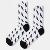Rabe auf einem Ast Socken (Linkes Detail)