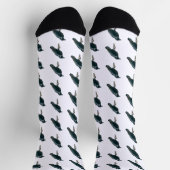 Rabe auf einem Ast Socken (Oben)