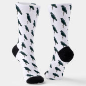 Rabe auf einem Ast Socken (Gewinkelt)