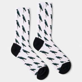 Rabe auf einem Ast Socken