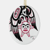 Rabe, der den Sun stiehlt Keramikornament (Rechts)