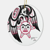 Rabe, der den Sun stiehlt Keramikornament (Links)