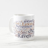 Rabe Edgar Allan Poe fasst Tasse ab (Vorderseite Links)