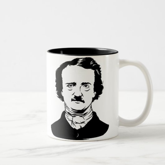 Rabe Edgar Allen Poe Zweifarbige Tasse (Rechts)