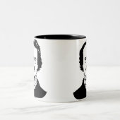 Rabe Edgar Allen Poe Zweifarbige Tasse (Mittel)