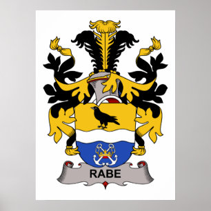Rabe Familienwappen Poster