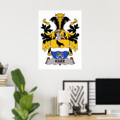 Rabe Familienwappen Poster (Heimbüro)