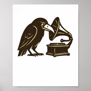 Rabe Gramophon Vintage Musik Kunst Poster