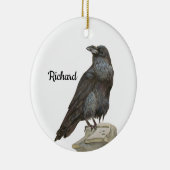 Rabe Keramik Ornament (Rechts)