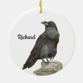 Rabe Keramik Ornament (Hinten)