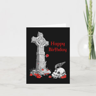 Rabe, Kreuz und Schädel Karte