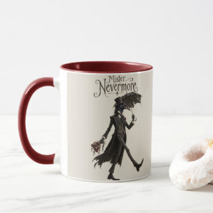 Rabe mit einem schwarzen Regenschirm Tasse