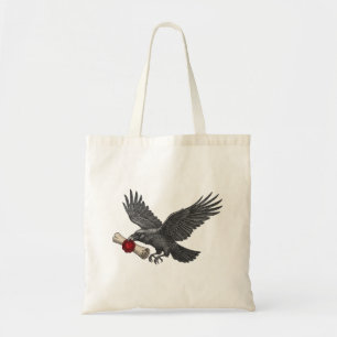 Rabe mit Liebesbrief Gothic-Boten-Vogel Tragetasche