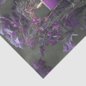 Rabe mit Lila Kerzen im verzauberten Wald Seidenpapier (Detail)