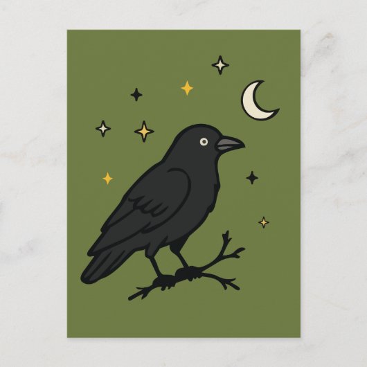 Rabe Postkarte (Vorderseite)