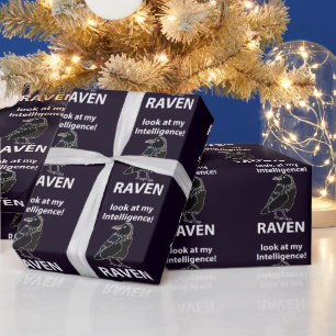 Rabe Sieh Dir Meine Intelligenz An Rabe Geschenkpapier