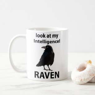 Rabe Sieh Dir Meine Intelligenz An Rabe Kaffeetasse