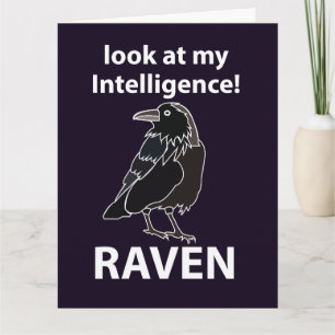 Rabe Sieh Dir Meine Intelligenz An Rabe Karte