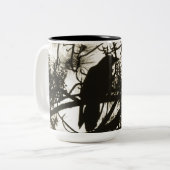 Rabe Steampunk Zweifarbige Tasse (Vorderseite Links)