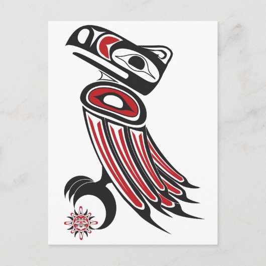 Rabe stiehlt die Sonne Postkarte (Vorderseite)