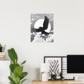 Rabe Und Der Mond Poster (Heimbüro)