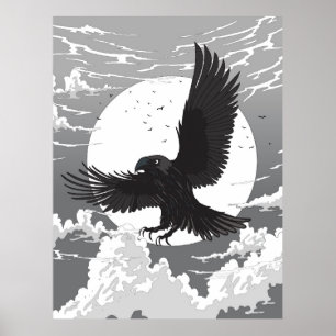 Rabe und Mond Poster