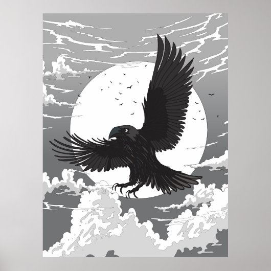 Rabe und Mond Poster (Vorne)