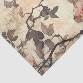 Rabe und Rosen Dekupage Seidenpapier (Detail)