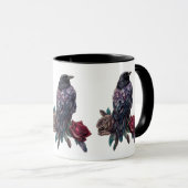 Rabe und Rosen Kaffee Tasse (VorderseiteRechts)