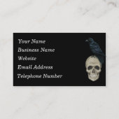 Rabe und Schädel Visitenkarte (Rückseite)