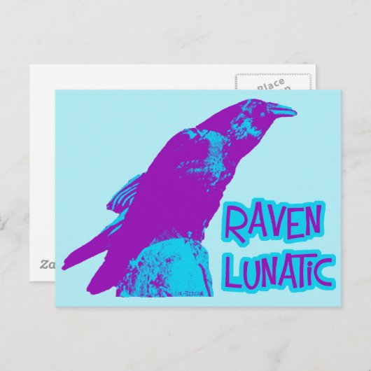 Rabe verrückt postkarte (Vorne/Hinten)