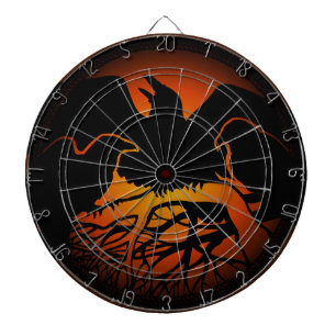 Rabedartboard-cooler Stammes- Raben-KunstDartboard Dartscheibe