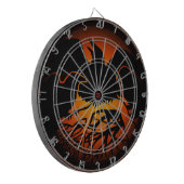 Rabedartboard-cooler Stammes- Raben-KunstDartboard Dartscheibe (Vorderseite Links)