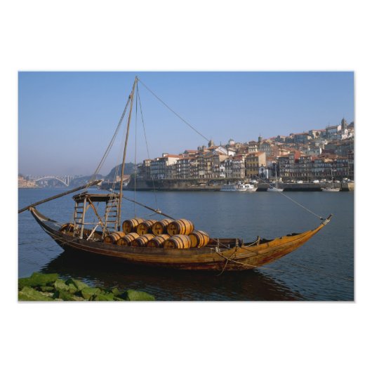 Rabelo Boats, Porto, Portugal Fotodruck (Vorne)