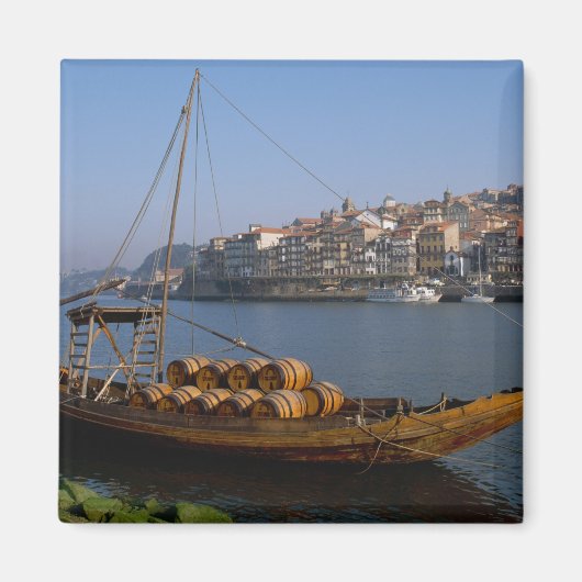 Rabelo Boats, Porto, Portugal Magnet (Vorne)
