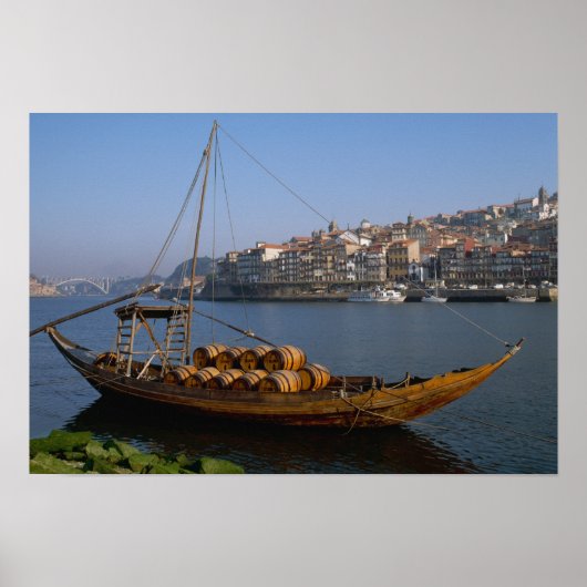 Rabelo Boats, Porto, Portugal Poster (Vorne)