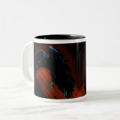 Raben-Abfall II Zweifarbige Tasse (Vorderseite Links)