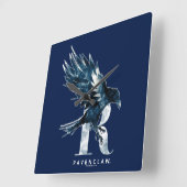 Raben-Aquarell Harry Potters | RAVENCLAW™ Quadratische Wanduhr (Winkel)