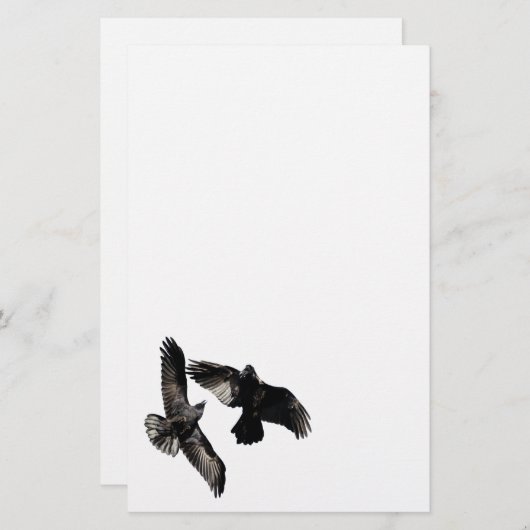 Raben Briefpapier (Vorne/Hinten)