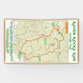 Raben-Felsen-Laufkarten-Fahne Banner (Horizontal)