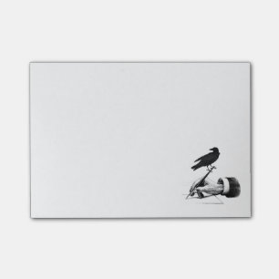 Raben-Füllfederhalter-in der Hand Notizblock